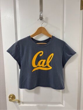 UC Berkeley California Slate Blue Tee Shirt with Yellow Cal Logo L